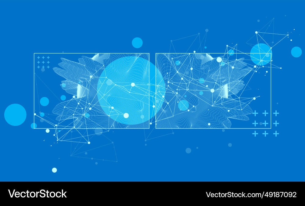 Modern science or technology elements in square Modern science or technology elements in square Vector Image