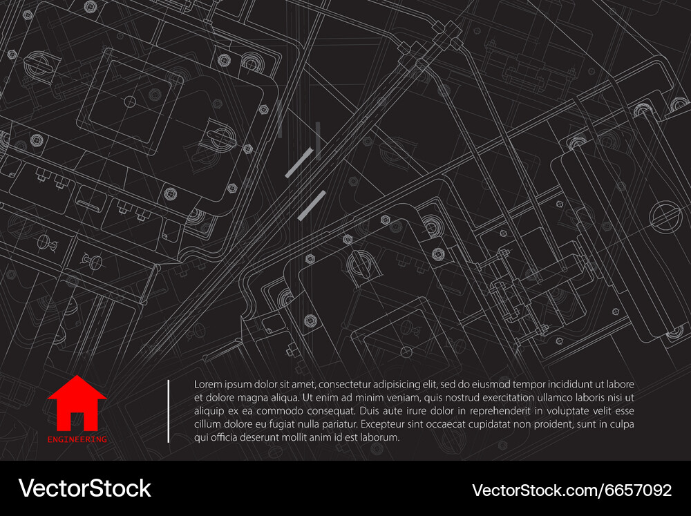 Technical Blueprint Background Vector Image