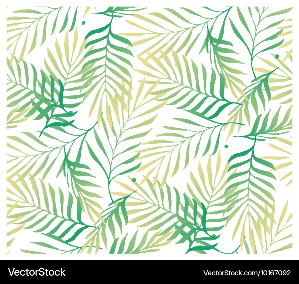 Tropical Palm Leaves Background Vector Image