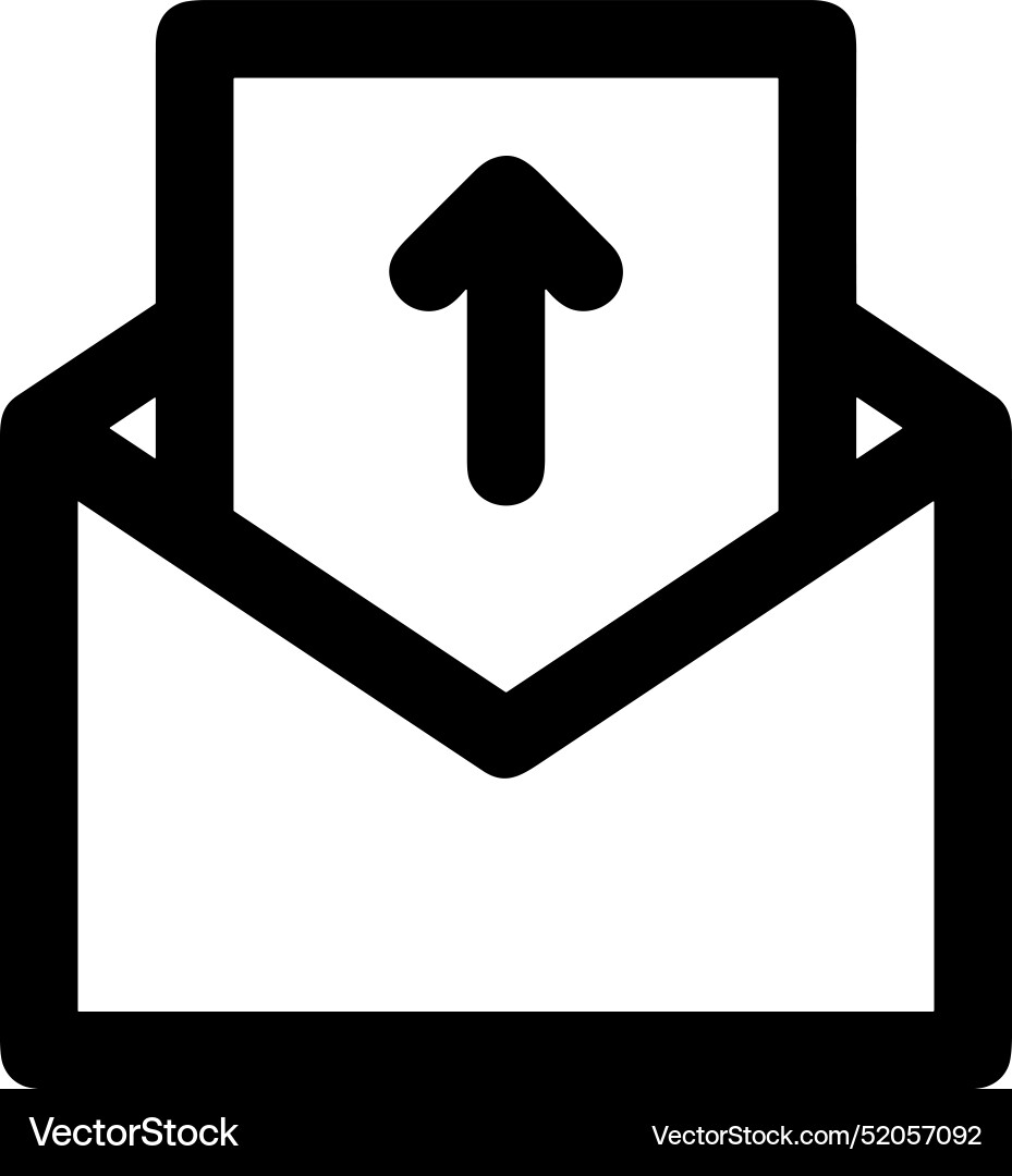 Upload outline icon symbol image Vector Image