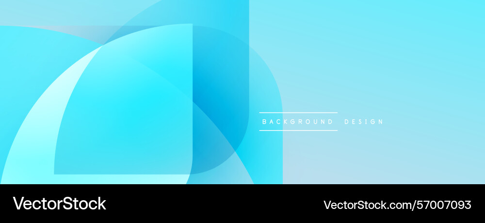 Abstract blue shapes overlap creating dynamic Vector Image
