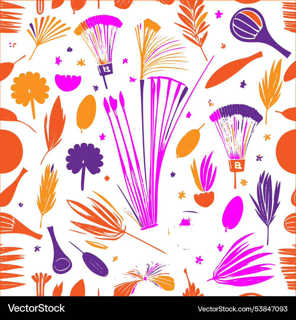 Broomstick abstract pattern seamless Vector Image