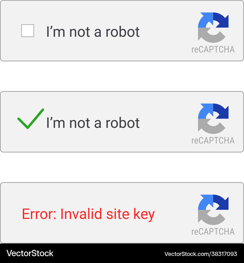 Captcha Checkbox Vector Image