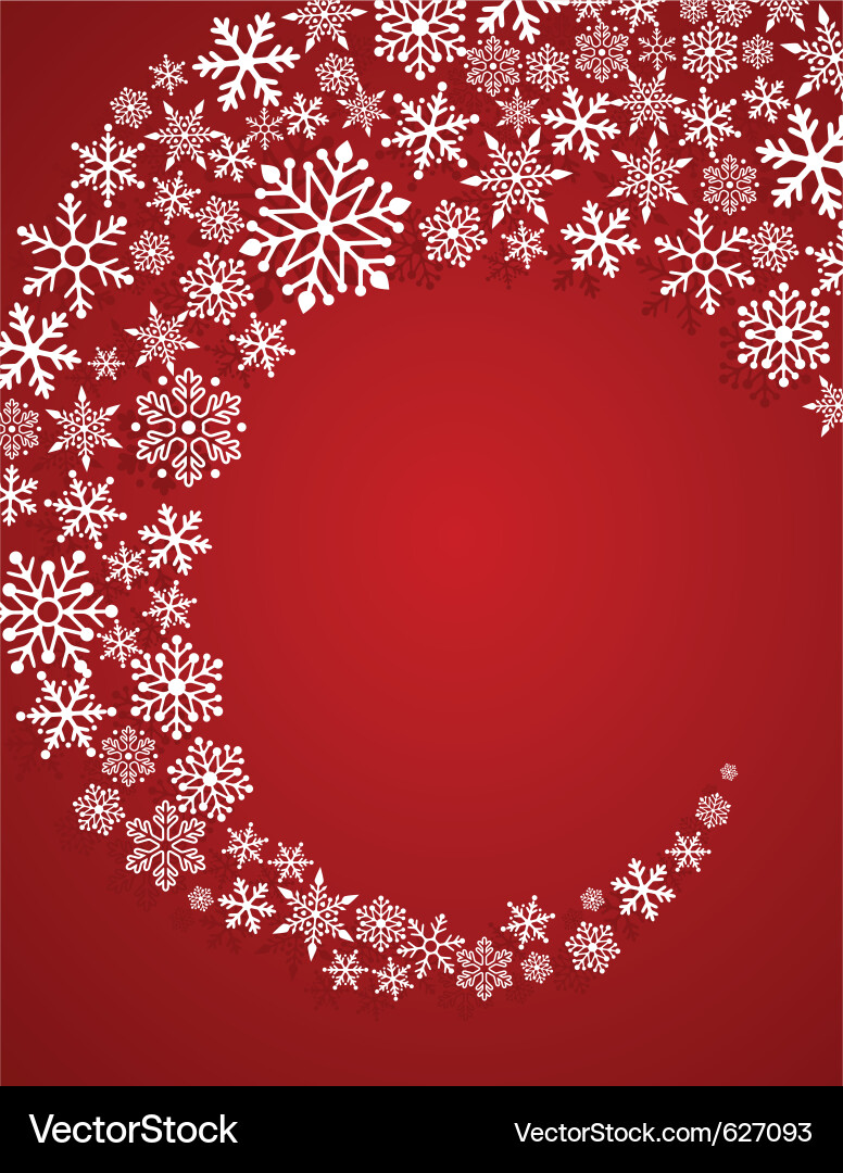 Christmas background with snowflakes pattern vector image