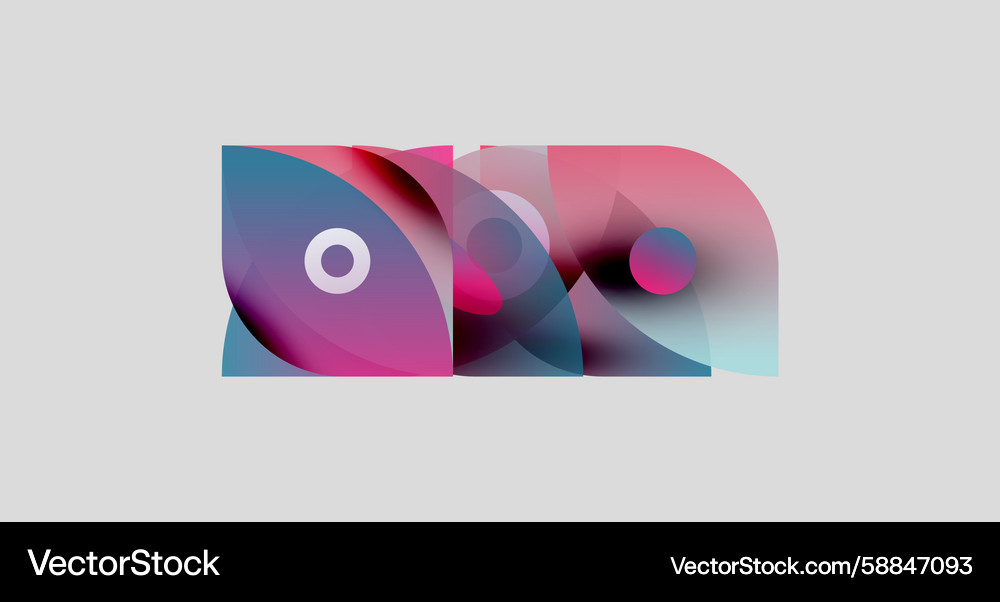 Colorful Shape Overlap Vector Image