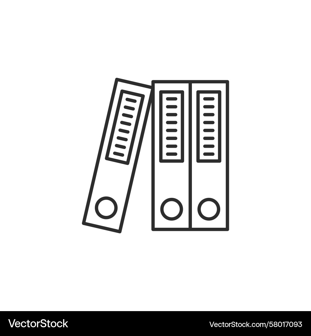 Document Library Icon - File Folders Vector Image