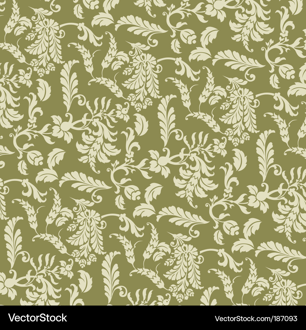 Elegant Floral Vine Scroll Pattern Vector Image