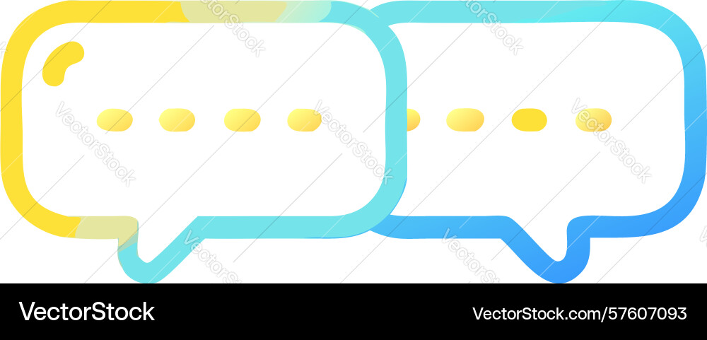 Multi-line text speech bubble design generative ai vector image