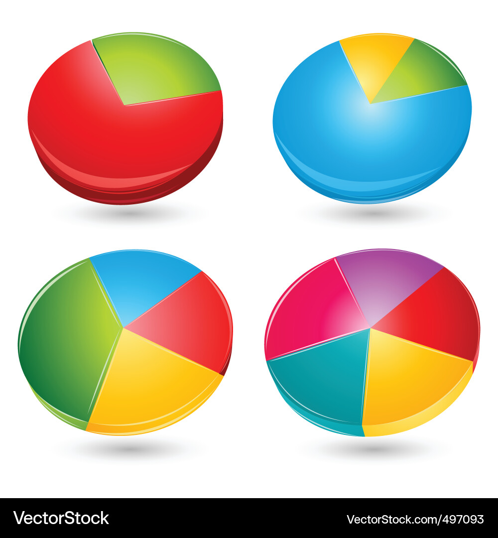 Pie Chart Data Visualization vector image
