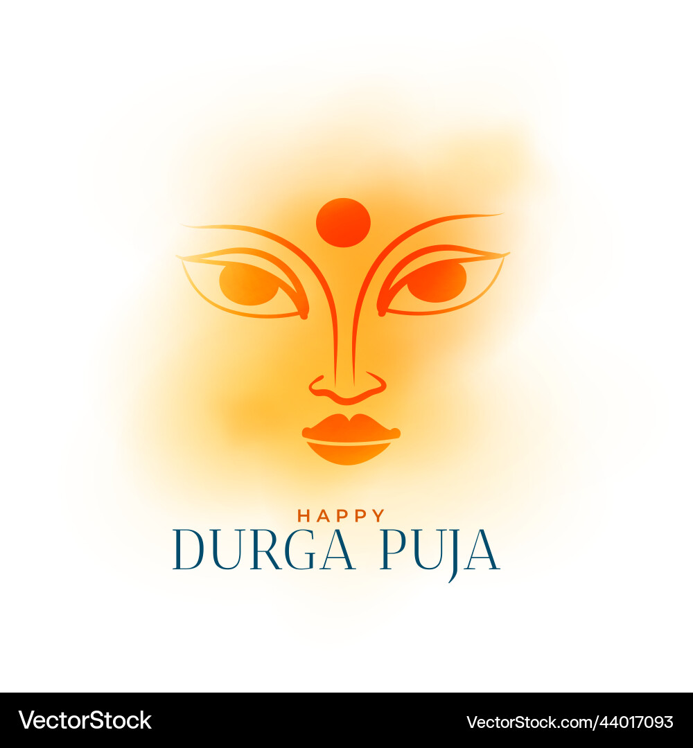 Realistic durga pooja celebration background vector image