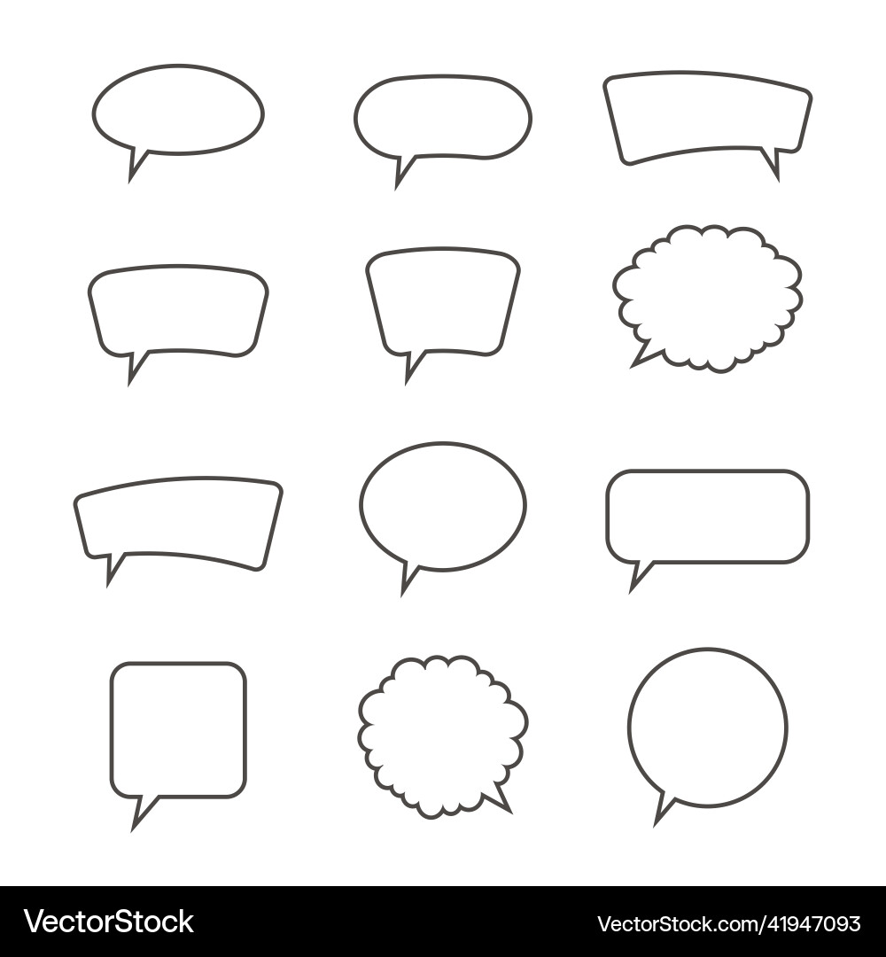 Speech bubbles borders frames decoration element Speech bubbles borders frames decoration element vector image