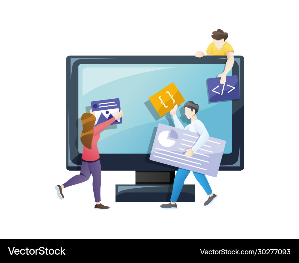 Web design and development Web design and development vector image