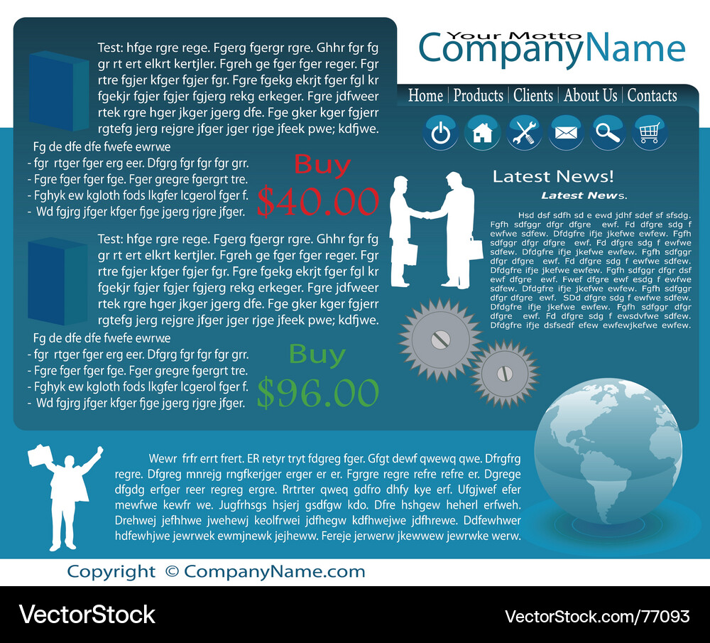 Web site Vector Image