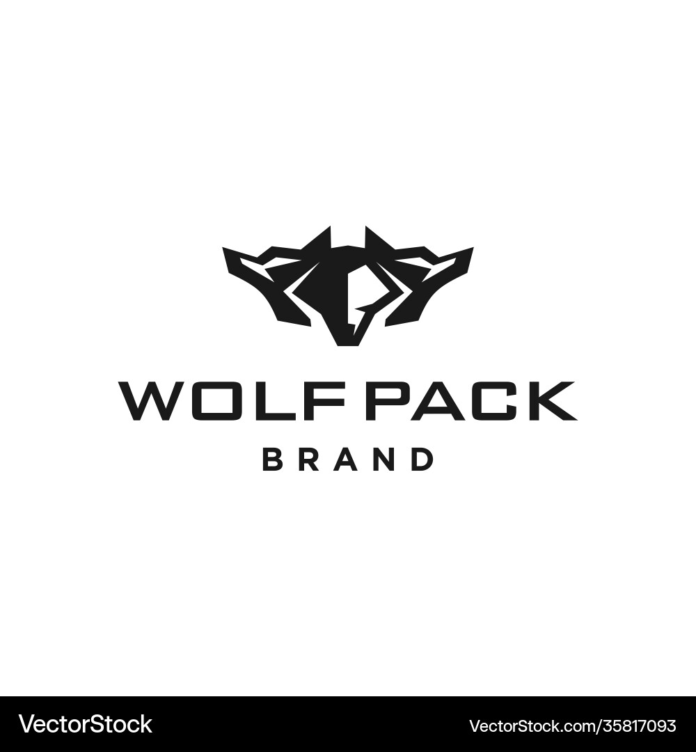 Wolfpack Logo Icon3 Kopf Wolf moderne Maskottchen Wolfpack Logo Icon3 Kopf Wolf moderne Maskottchen vektorbild