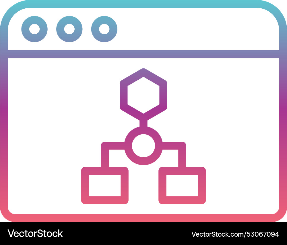 Algorithm line gradient design Vector Image