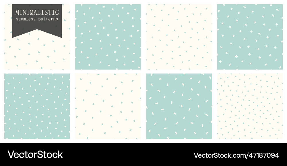 Collection of simple seamless delicate patterns Collection of simple seamless delicate patterns vector image