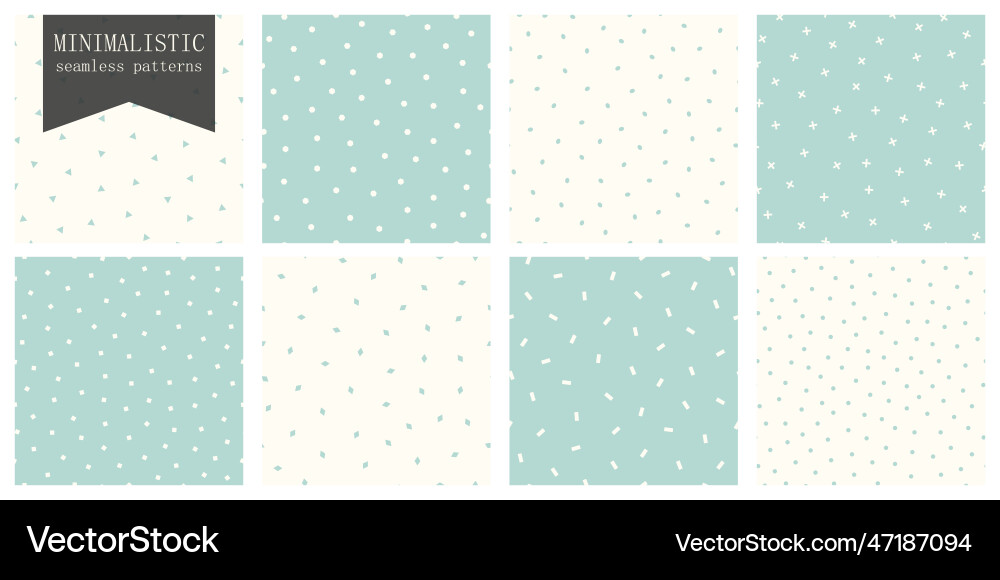 Collection of simple seamless delicate patterns