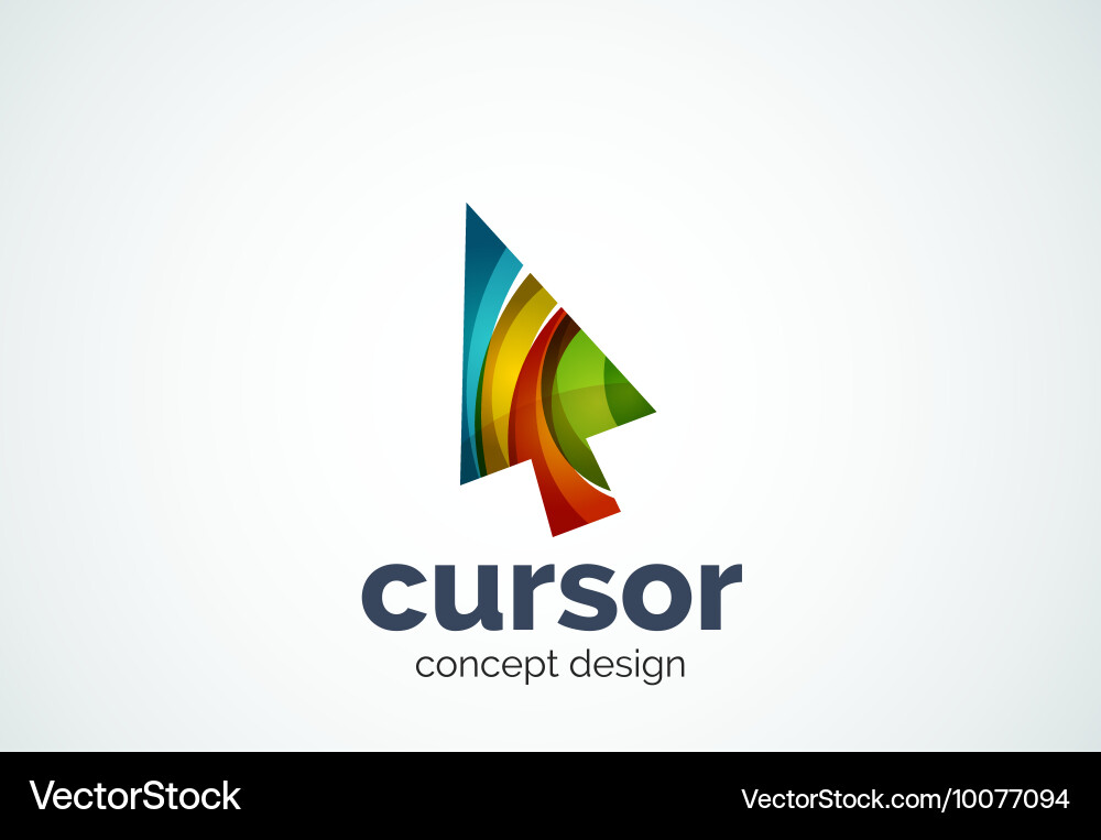 Cursor logo template mouse pointer and arrow vector image