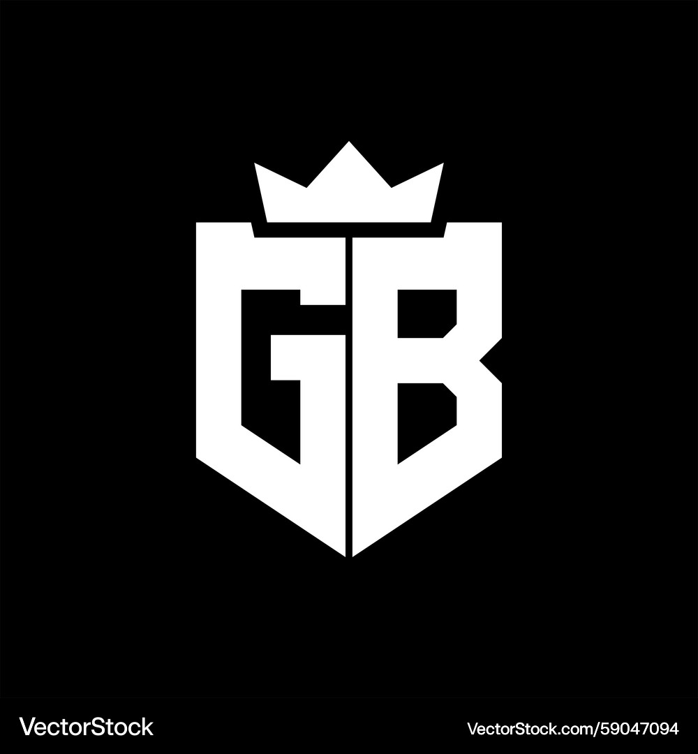 Gb image of a shield with sharp geometric style Gb image of a shield with sharp geometric style Vector Image