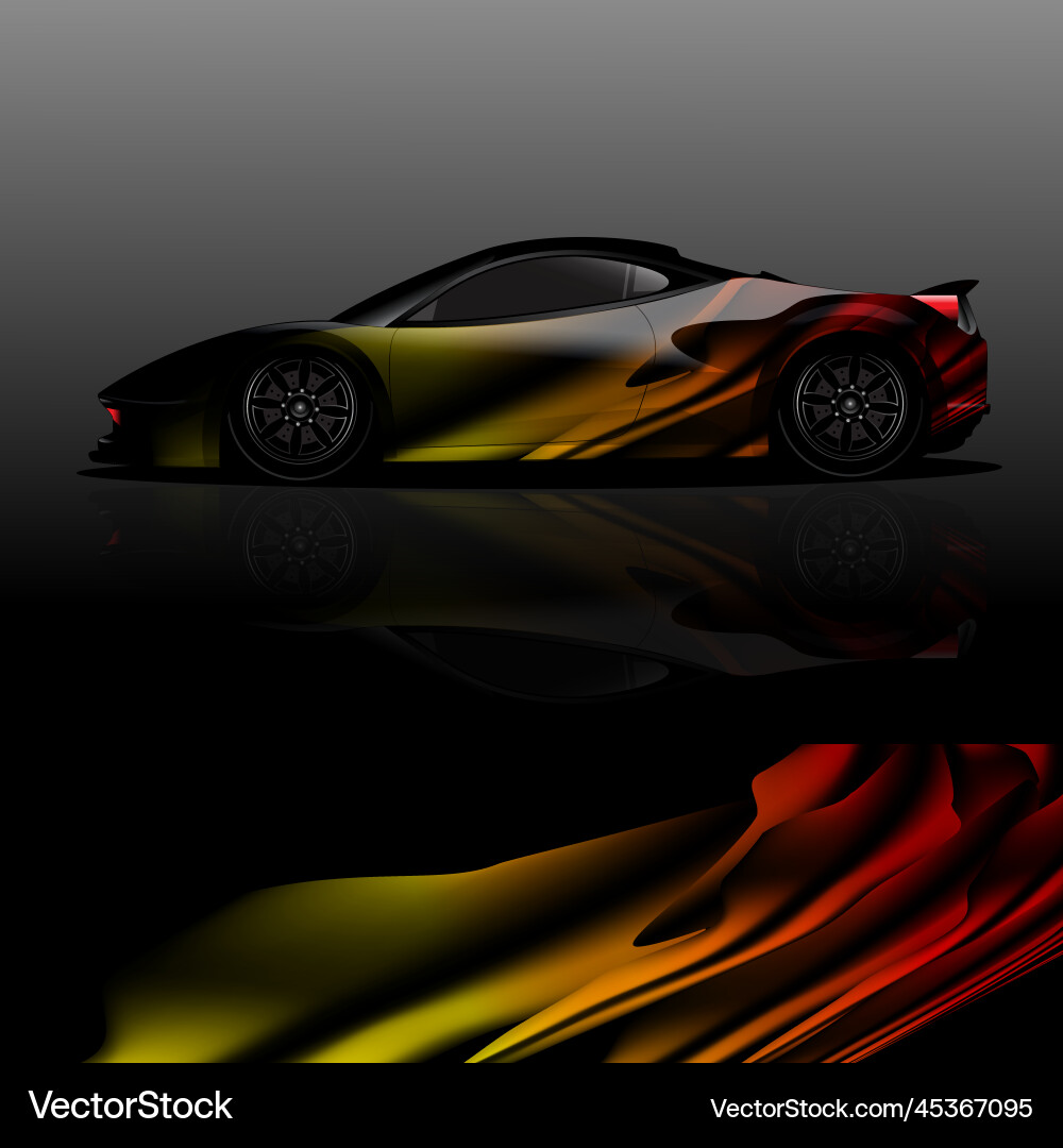 Abstract Car Wrap Background Vector Image