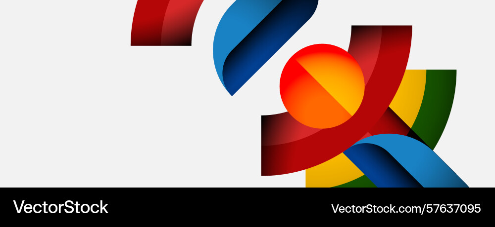 Abstract colorful ribbons intertwine creating Abstract colorful ribbons intertwine creating Vector Image