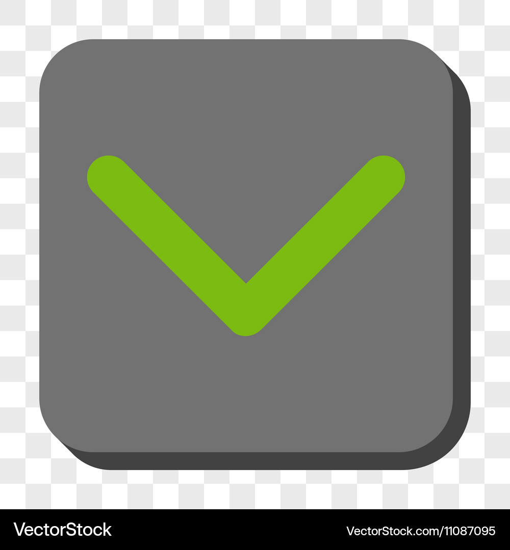 Direction down rounded square button Vector Image