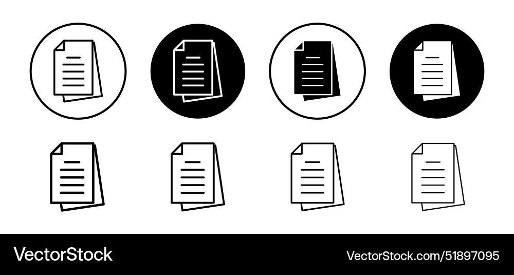 Document icon set collection for web Document icon set collection for web Vector Image