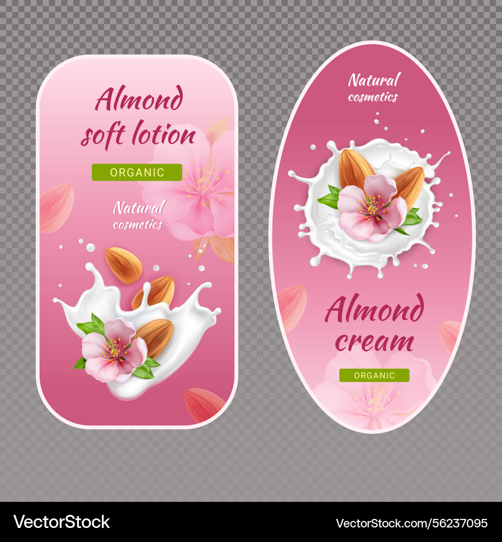 Kosmetikschablone mit Mandelmilchmuttern Blumen Kosmetikschablone mit Mandelmilchmuttern Blumen vektorbild