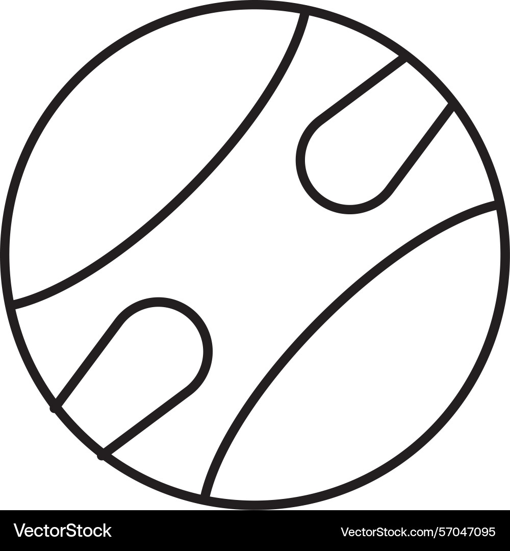 Tennis ball line icon design Vector Image