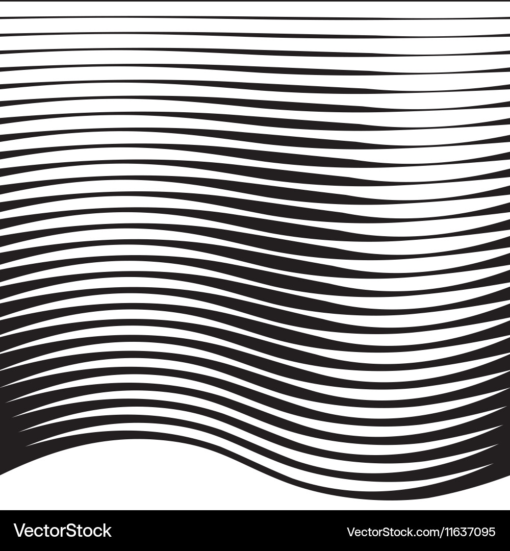 Wave Line Halftone Pattern vector image