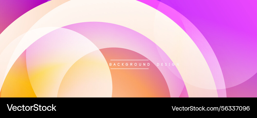 Abstract colorful background overlapping circular vector image