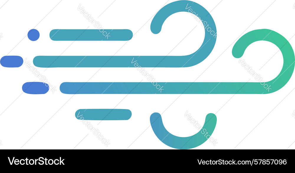 Abstract wind multiple curvy lines with dot vector image