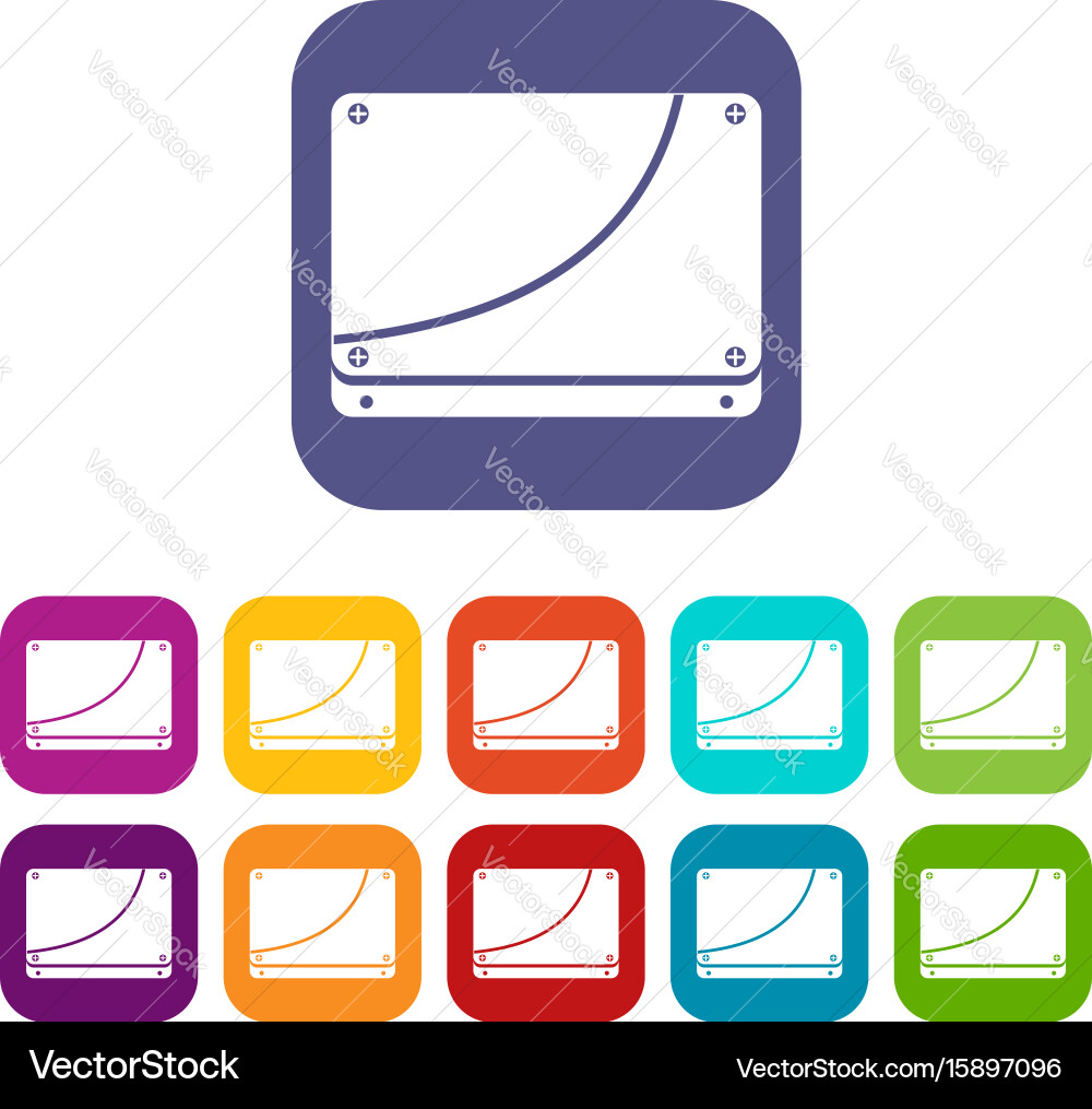 Database icons set Vector Image