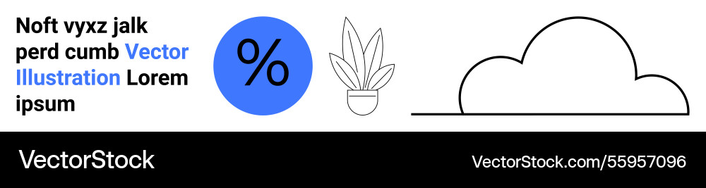 Minimalistic elements with text percentage symbol Vector Image