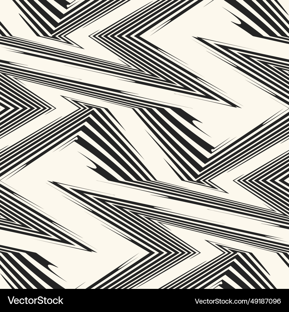 Monochrome moire effect textured zigzag pattern Monochrome moire effect textured zigzag pattern vector image
