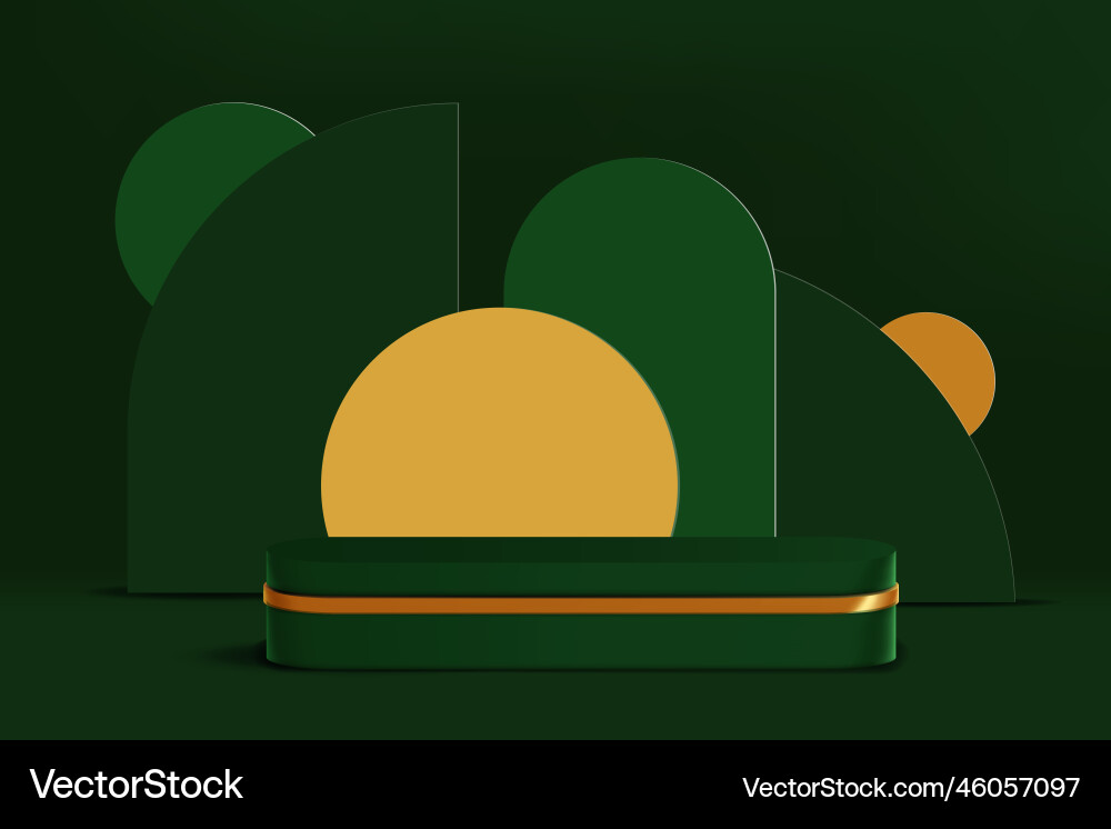 3d realistic render scene with product podium 3d realistic render scene with product podium vector image