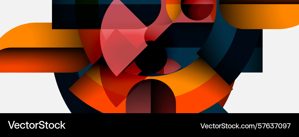 Abstract composition geometric shapes overlap Abstract composition geometric shapes overlap Vector Image