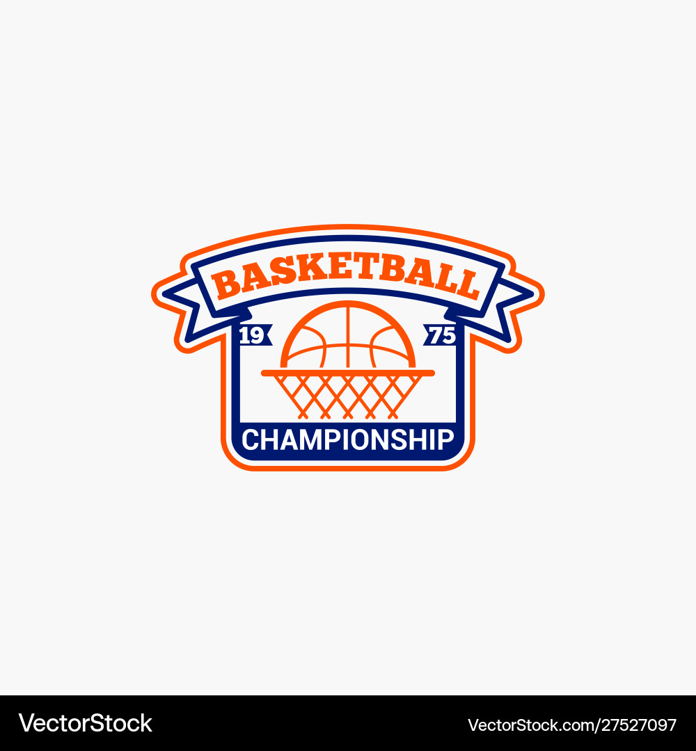 Basketball club badge logo-12 Vector Image
