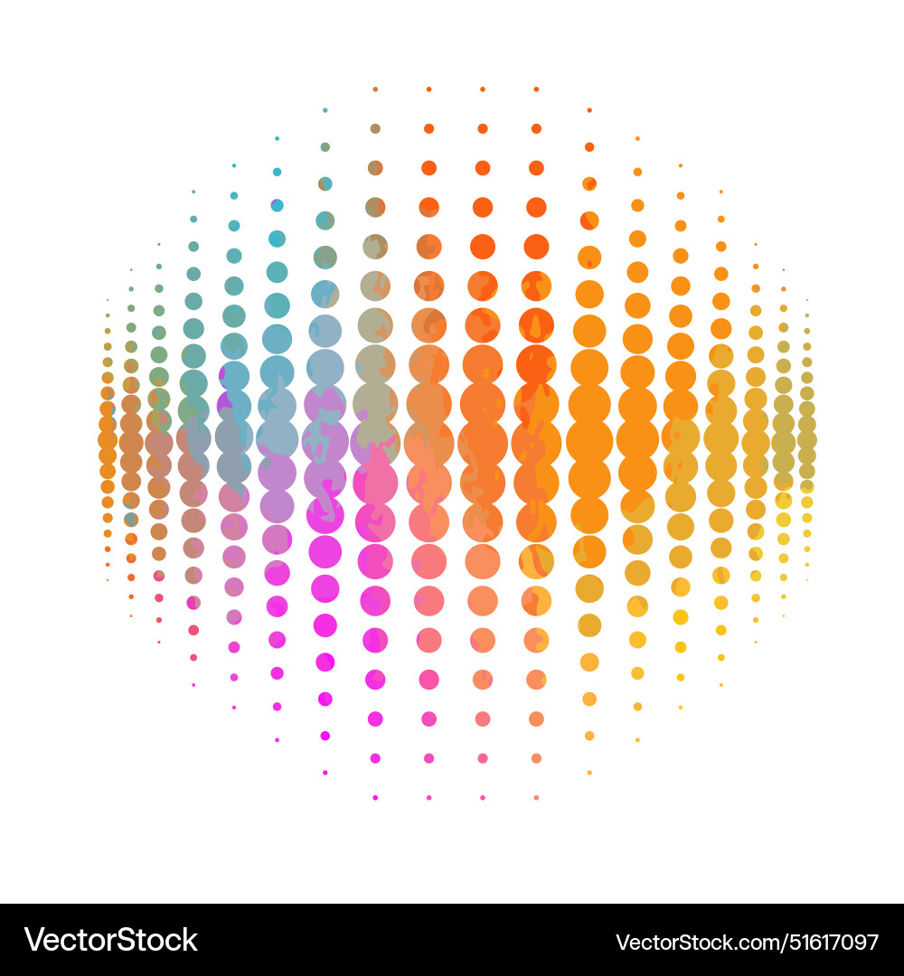 Colored abstractions with halftone dots not ai Vector Image