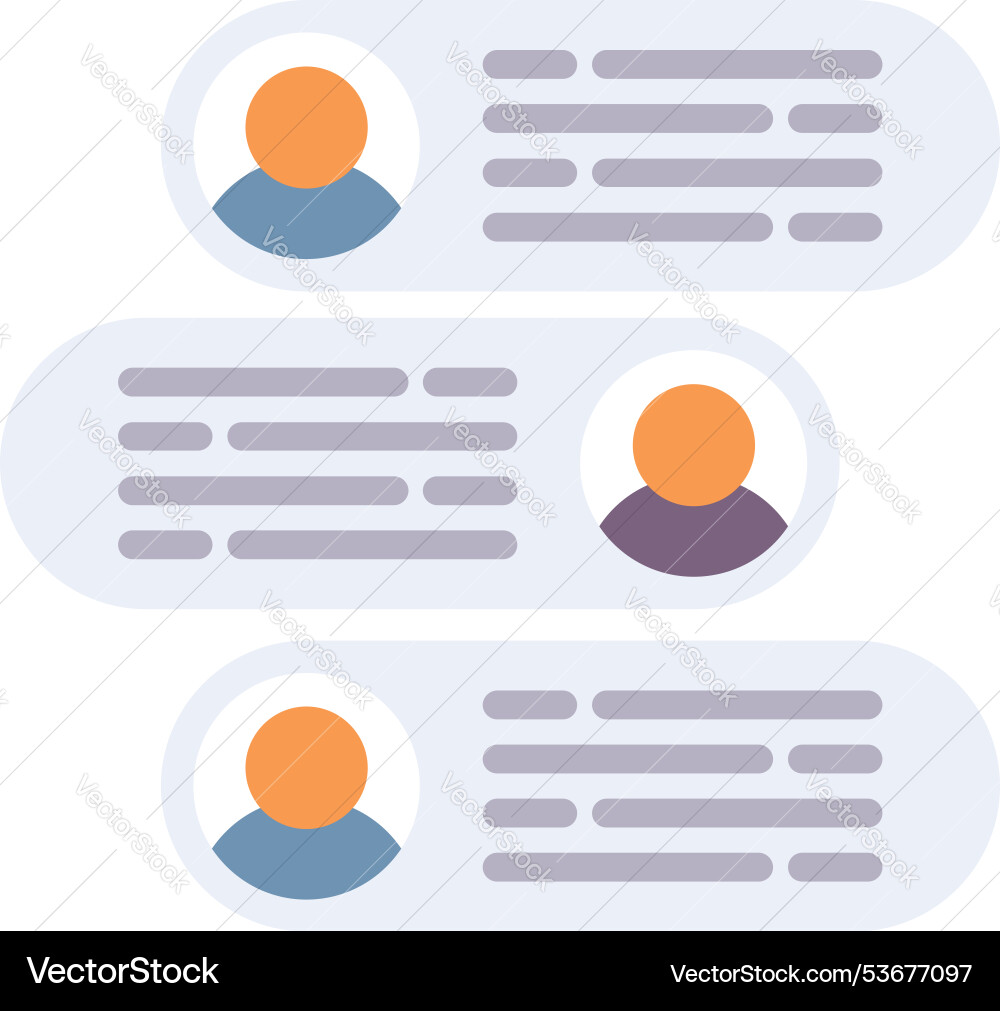 Online chatting with instant messages from Online chatting with instant messages from vector image