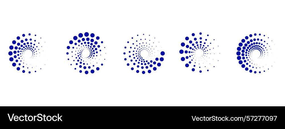 Set of pop art circles shapes dots pattern Set of pop art circles shapes dots pattern Vector Image