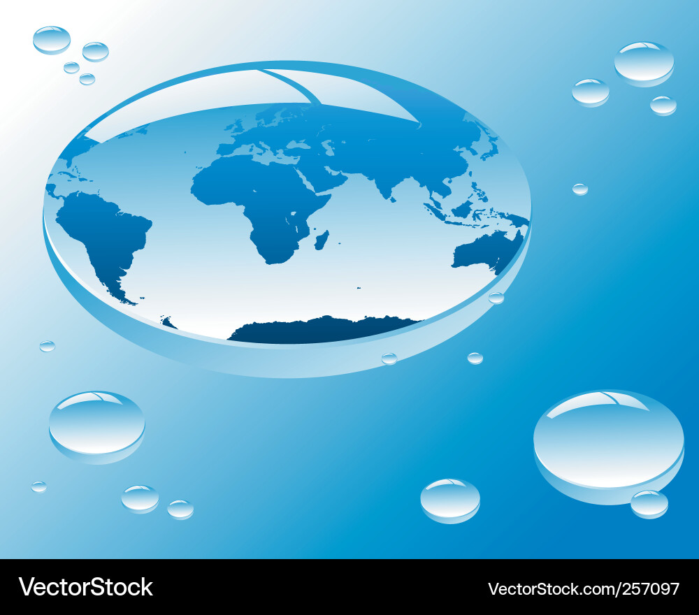 Wassertropfen Erde Vektorbild