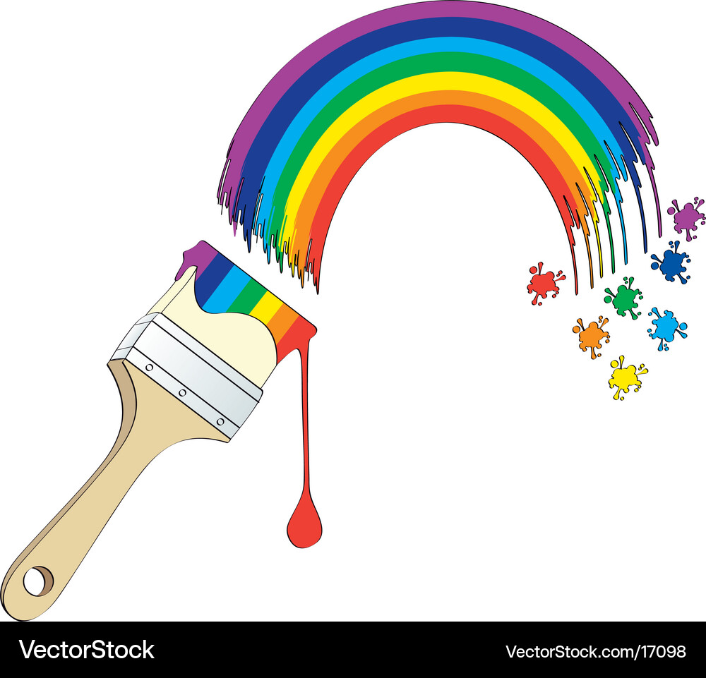 Bunte Regenbogen-Splash Vektorbild