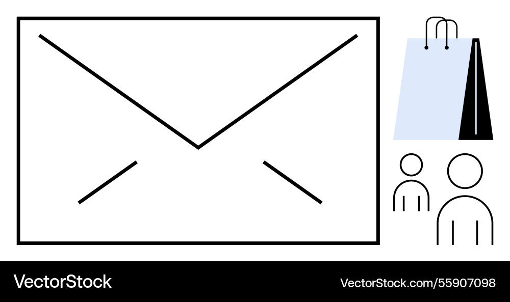 Digital communication with shopping and connection Digital communication with shopping and connection Vector Image