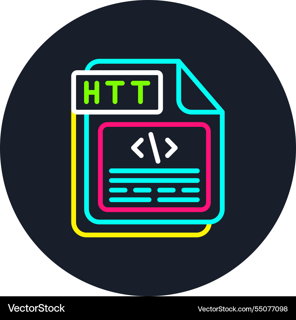 Htt line multi color icon vector image