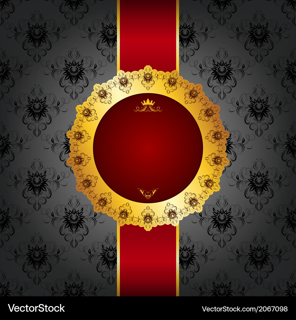 Invitation with a circular openwork frame Vector Image