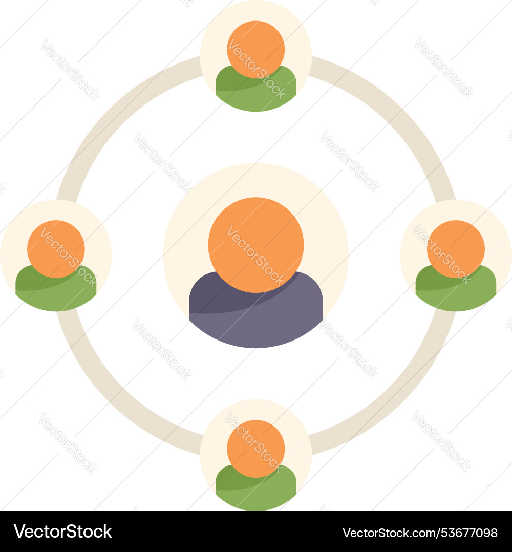 People connecting with each other in a circular Vector Image