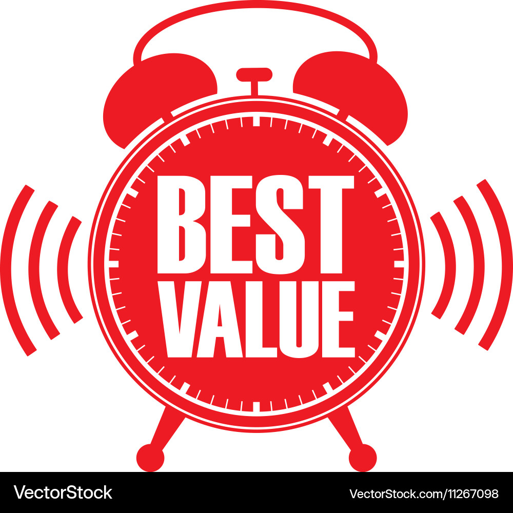 Red Alarm Clock - Value Display vector image