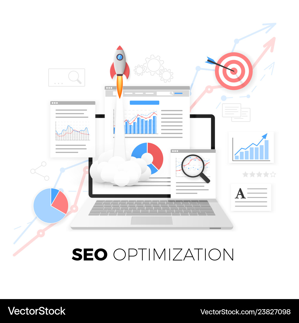 SEO Data Analytics Strategy vector image