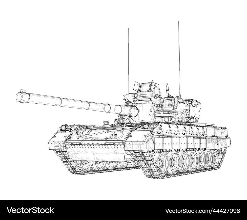 Tank rendering of 3d Tank rendering of 3d vector image